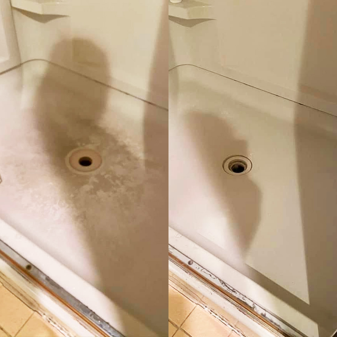 Antes e depois banheira